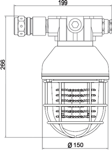 Взрывозащищенный светозвуковой оповещатель EVX-4050-HOOTER (взрывозащищенная комбинированная сирена+маяк)