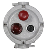 Взрывозащищенный Exd пост управления и индикации EFDC-21EMRV2 (Кнопка “аварийный стоп” типа
“грибок” со сбросом + кнопка + лампочка)