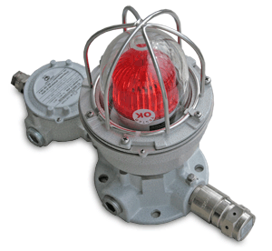Взрывозащищенный светозвуковой оповещатель EV-4050-HOOTER (взрывозащищенная комбинированная сирена+маяк)