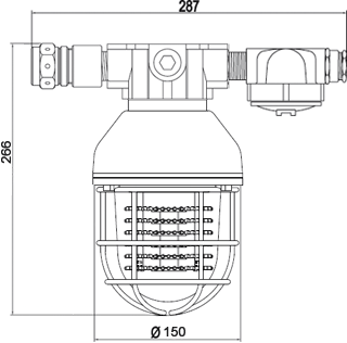 Взрывозащищенный светозвуковой оповещатель EVX-4050-HOOTER (взрывозащищенная комбинированная сирена+маяк)